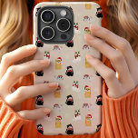 Christmas Cats Festive Holiday Pattern iPhone 15 Case<br><div class="desc">Add a touch of holiday cheer to your phone with this adorable iPhone case featuring a festive pattern of Christmas cats. Perfect for cat lovers and those who enjoy a playful and festive design, this case combines both style and protection. This durable case is designed to safeguard your phone while...</div>