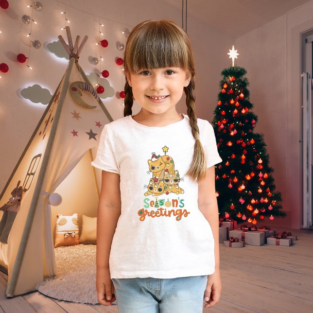  Christmas Cats Humor Kids T-Shirt  (Creator Uploaded)