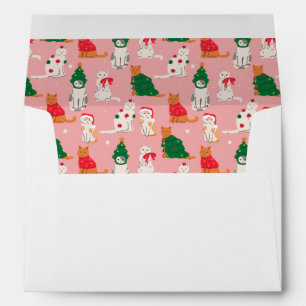Christmas Cats in Festive Attire Pattern Envelope
