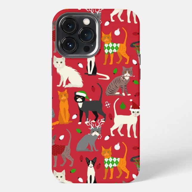 Christmas Cats Iphone Case (Back)