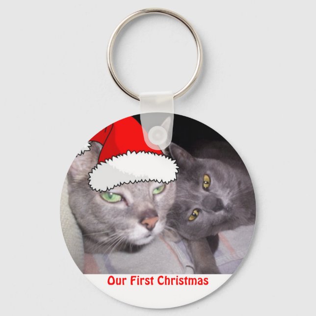 Christmas Cats Keychain (Front)
