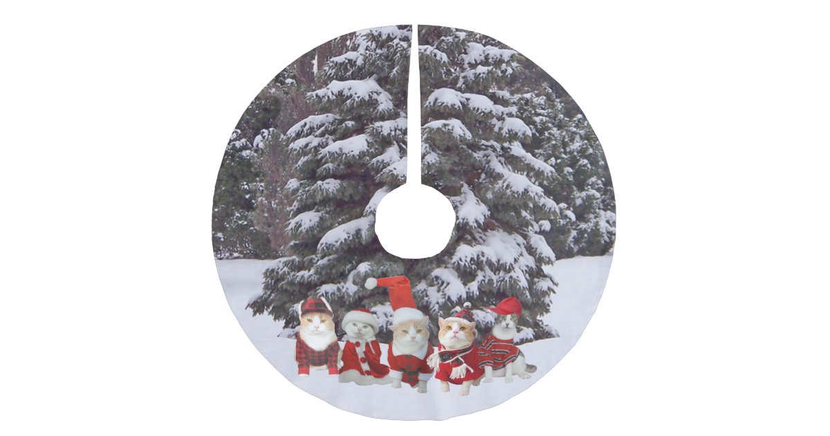 Christmas Cats/Kitties Tree Skirt Zazzle