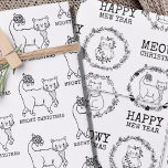 Christmas Cats Meowy Christmas Cute Wrapping Paper Sheets<br><div class="desc">Christmas Cats Meowy Christmas Cute Wrapping Paper Sheets features cute,  festive kitties,  ready for the holidays! Matching cards available in my shop!</div>