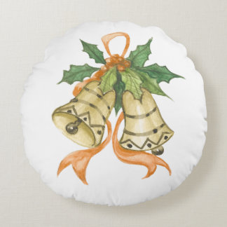 Christmas Cats Round Pillow