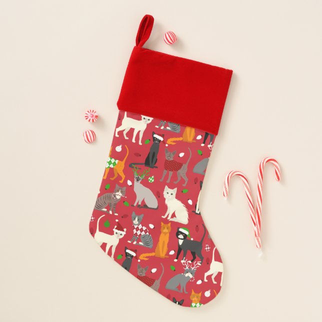 Christmas Cats Stocking (Front)