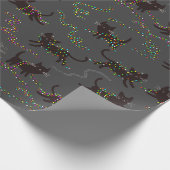 Christmas Cats with Christmas Lights Wrapping Paper (Corner)