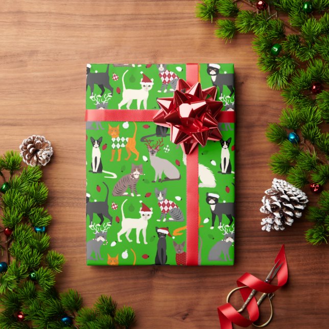 Christmas Cats Wrapping Paper (Holiday Gift)