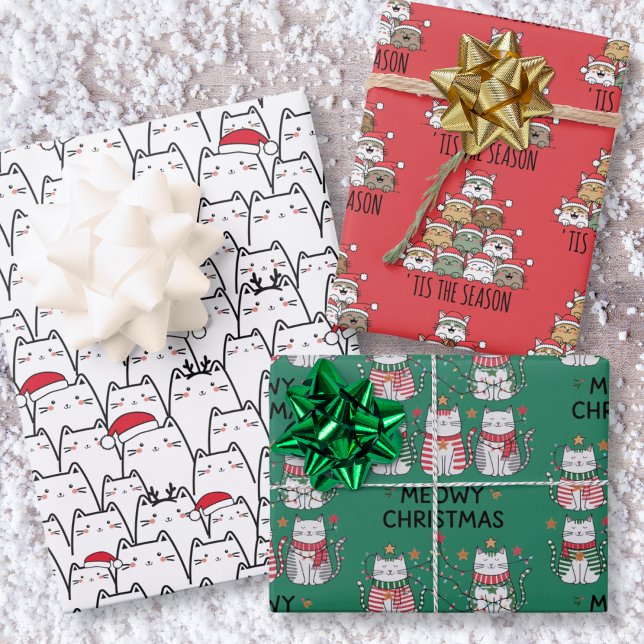Christmas Cats Wrapping Paper Sheets (Creator Uploaded)