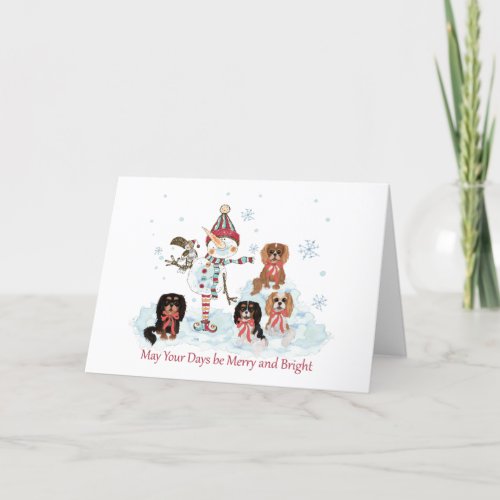 Christmas Cavalier King Charles Spaniel Cards