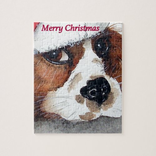 Christmas Cavalier King Charles Spaniel Jigsaw Puzzle