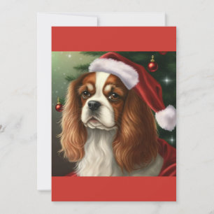 Christmas Cavalier King Charles Spaniel T-Shirt Holiday Card