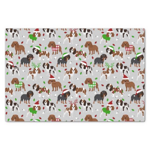 Christmas Cavalier King Charles Spaniel Tissue Paper