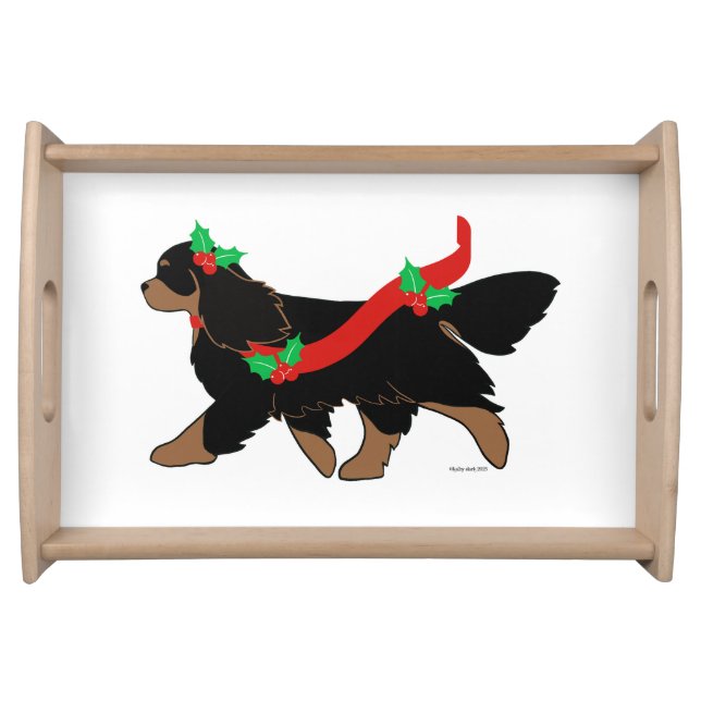Christmas Cavalier Serving Tray (Front)
