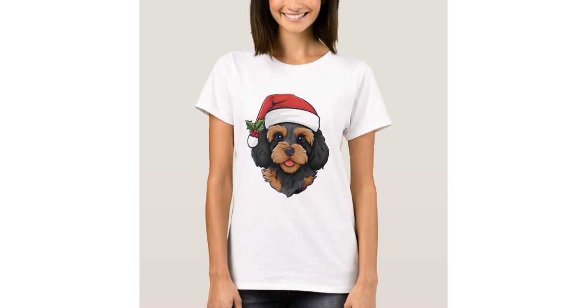 Christmas Cavapoo Cavoodle T-shirt - Phantom | Zazzle