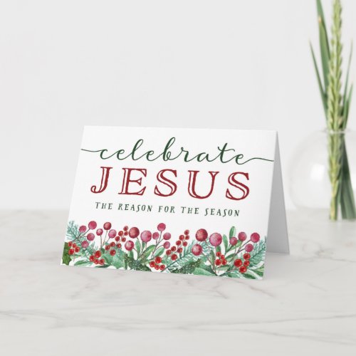 Christmas Celebrate JESUS The Reason for the Sea Holiday Card