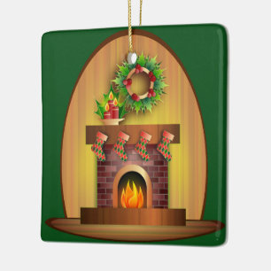 Christmas celebration ceramic ornament