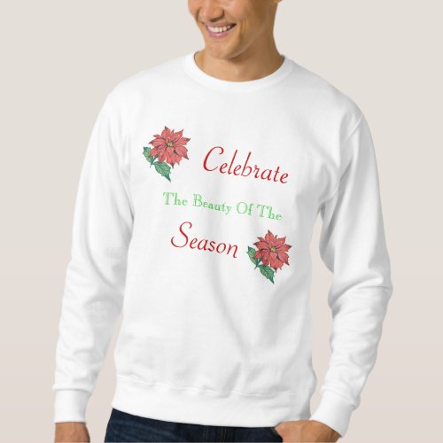 Christmas Celebration Design Ladies Sweatshirt