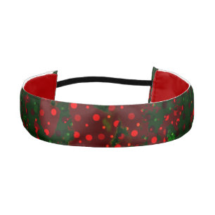 Christmas Celebration Dotted Design Athletic Headband