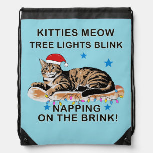 Christmas celebration drawstring bag