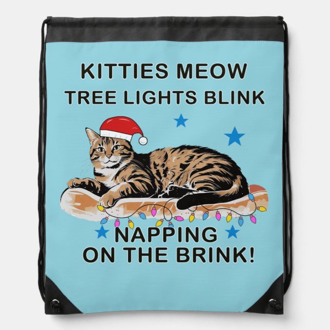 Christmas celebration drawstring bag (Front)