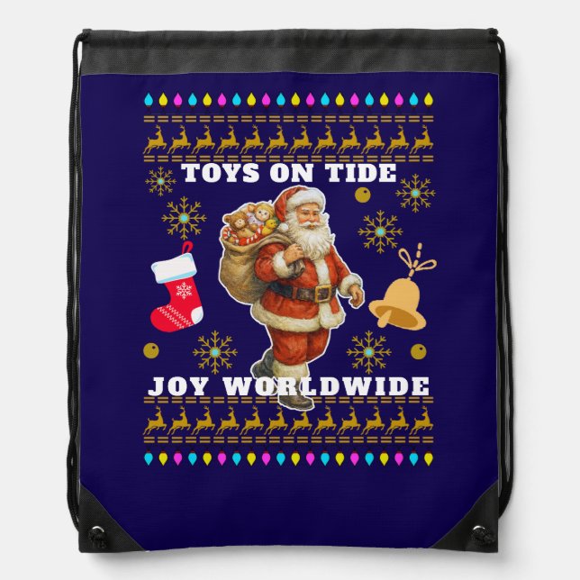 Christmas celebration drawstring bag (Front)