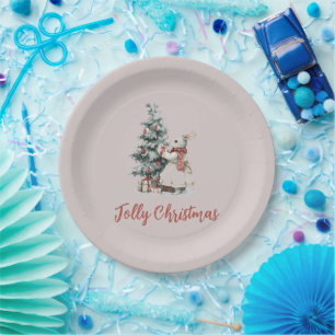 Christmas Celebration Paper Plate   Joyful Holiday