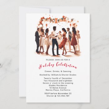 Christmas Celebration Party Invitation by thepapershoppe at Zazzle