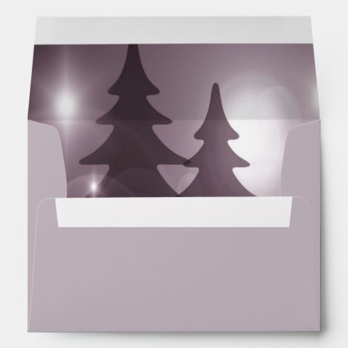 Christmas Celebration Pink Trees Purple Elegant Envelope