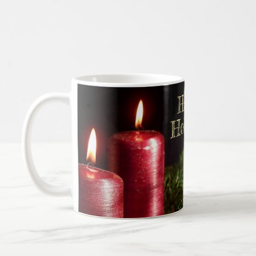 Christmas Celebration Red Candles Winter Holidays Coffee Mug