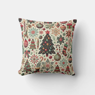 Christmas Celebration Throw Pillow