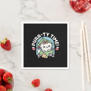 Christmas Celebration with Purr-ty Time Cat Napkins