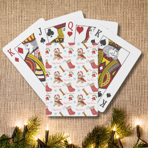 Christmas Celebration with Yorkie  Poker Cards