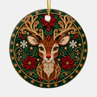 Christmas celebrations and holiday gift-giving. ceramic ornament