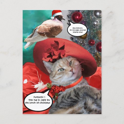 CHRISTMAS CELEBRATIONS OF PRINCESS TATUS CAT POSTCARD