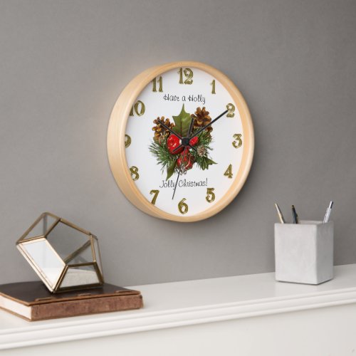 Christmas Centerpiece Design Wall Clock