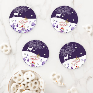 Christmas Ceramic Coaster Set
