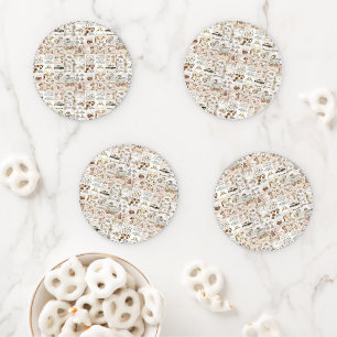 Christmas Ceramic Coaster Set