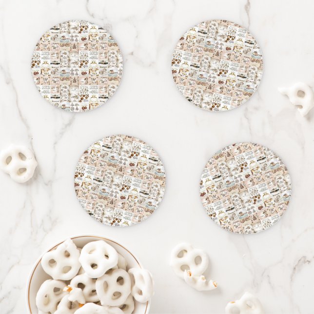 Christmas Ceramic Coaster Set (In Situ)