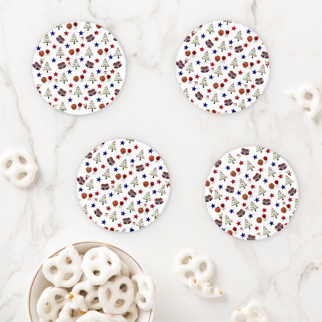 Christmas Ceramic Coaster Set (In Situ)