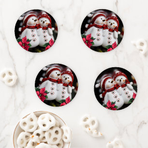 Christmas Ceramic Coaster Set