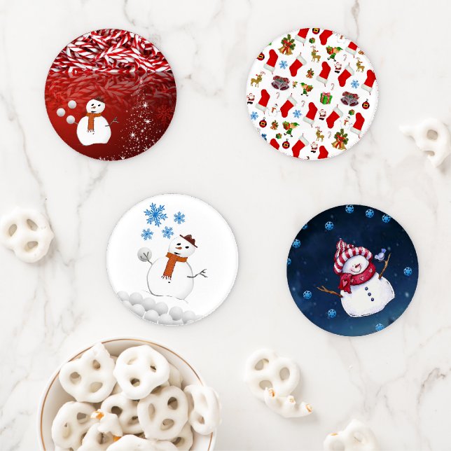 Christmas Ceramic Coaster Set (In Situ)