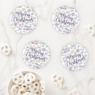 Christmas Ceramic Coaster Set, Merry Christmas Set