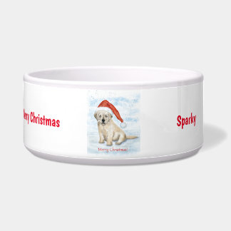 Christmas Ceramic Dog Bowl