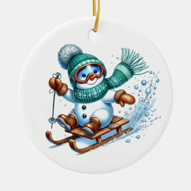 Christmas Ceramic Ornament (Front)