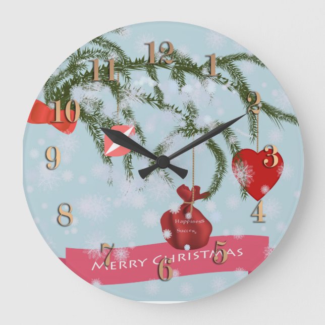 Christmas Ceramic Tile Large Clock (Front)
