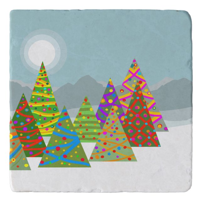 Christmas Ceramic Tile Trivet (Front)