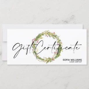 Christmas Certificate Gift Card Add Logo