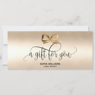 Christmas Certificate Gift Card Bow Wreath Logo