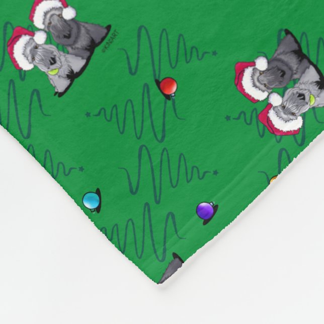 Christmas Cesky Terriers Fleece Blanket (Corner)