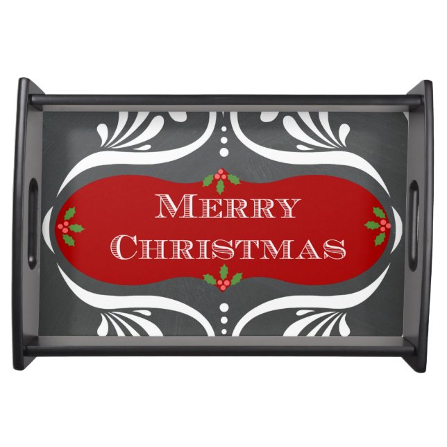 Christmas Chalk Serving Tray (Front)